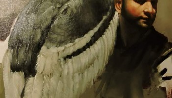 Fernando y el condor. Oleo sobre lienzo. 40x50cm