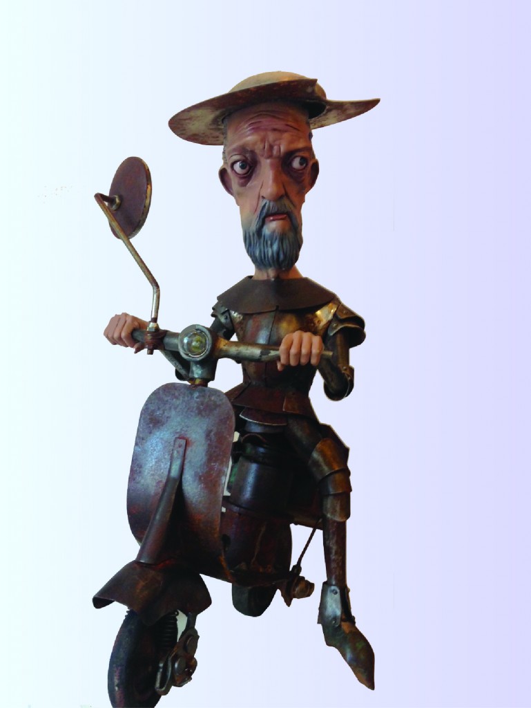 "Quijote", sculpture. Scrap metal and e-poxi resin (SOLD)