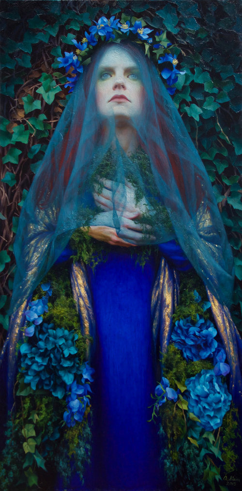 "Blue Bride",  oil on canvas, 48 x 24 in.